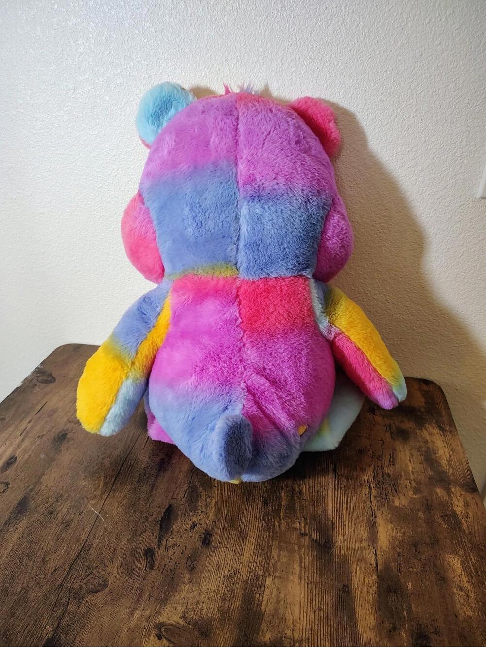 Large Care Bears DARE TO CARE Rainbow Star Caring Earth Recyle Plush - Picture 2 of 8